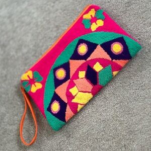 Beautiful Handmade Colorful Mandala Clutch